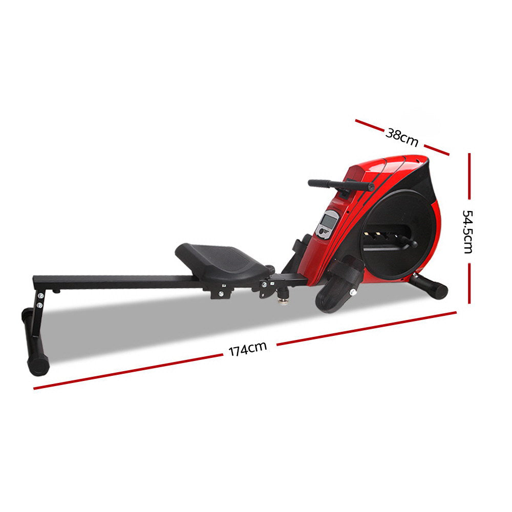 Everfit rowing machine by Hlpmedical featuring elastic rope resistance for home cardio and fitness workouts.