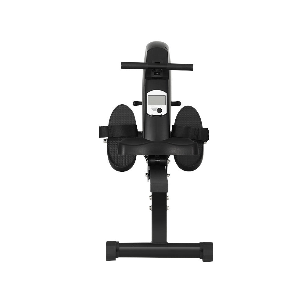 Everfit rowing machine with elastic rope resistance for home cardio workouts, black fitness equipment by Hlpmedical.