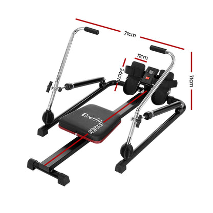 Everfit rowing machine by Hlpmedical with hydraulic resistance, ideal for home gym cardio workouts and fitness training.