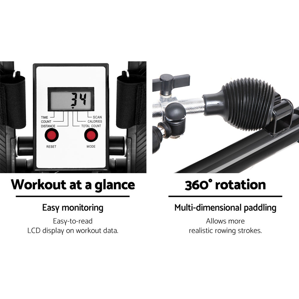 Everfit rowing machine by Hlpmedical with hydraulic resistance for cardio workouts, suitable for home gym exercise and fitness.