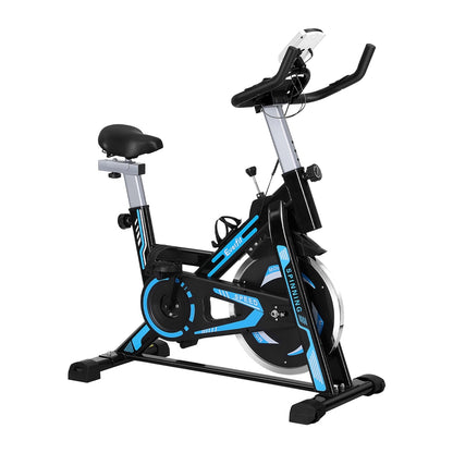 Everfit Spin Bike by Hlpmedical with 13kg flywheel and 150kg capacity, ideal for home gym cardio workouts and fitness training.