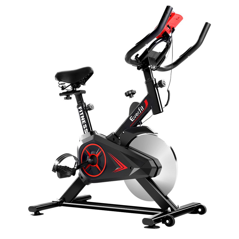 Everfit spin bike with adjustable flywheel for home gym cycling exercises, branded by Hlpmedical.