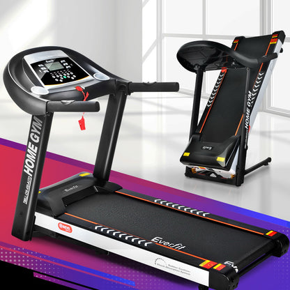 Hlpmedical Everfit treadmill with electric auto incline, home gym fitness exercise machine, 450mm running surface.