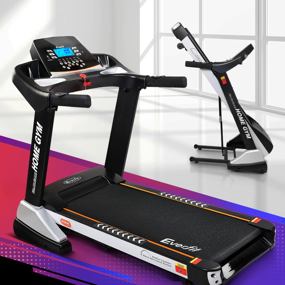 Everfit electric treadmill with auto incline, spring support for home gym fitness, 480mm width, by Hlpmedical.
