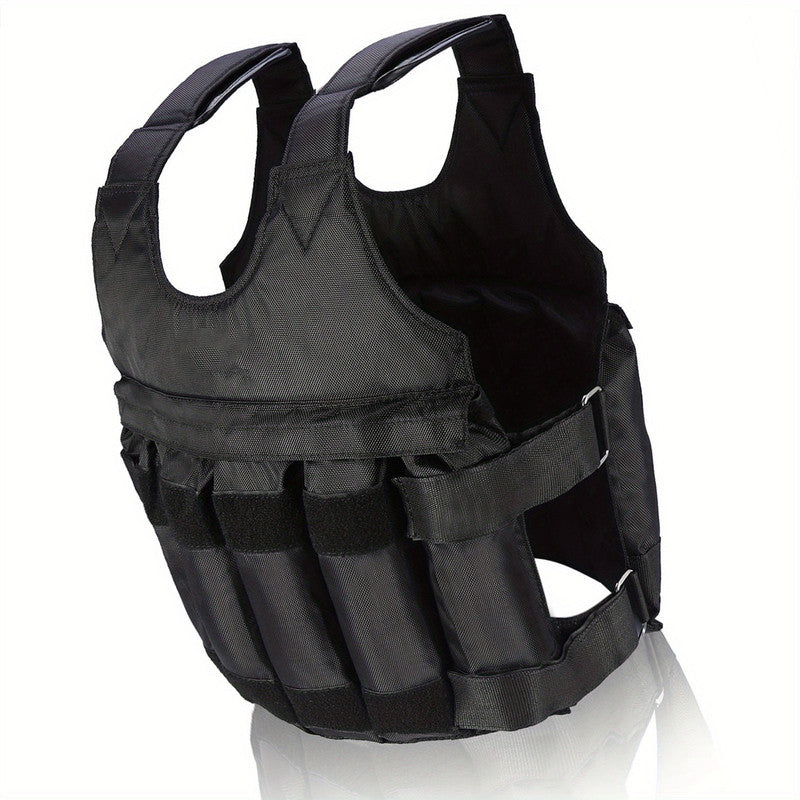 Hlpmedical adjustable 50kg weighted vest for fitness training, designed for exercise and gym workouts with padded straps.