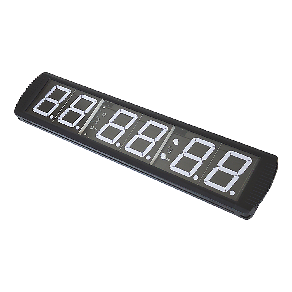 Hlpmedical 6-digit digital timer and interval clock for gym workouts, LED display for exercise and fitness training.