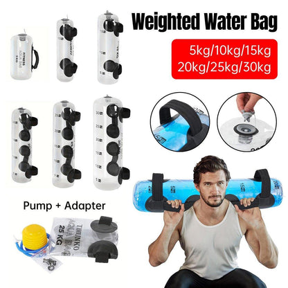 Hlpmedical adjustable inflatable water weight bag for fitness, squat strength training, 20kg, gym equipment and accessories.