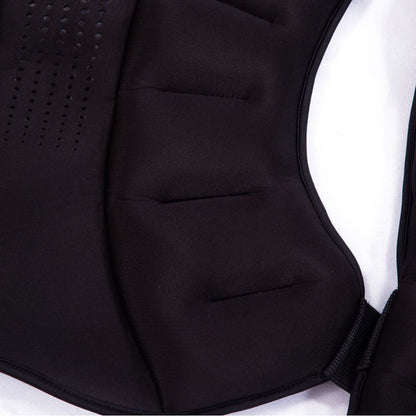 Black Hlpmedical adjustable weighted vest for strength training, running, and cardio fitness, 8kg gym equipment for exercise.