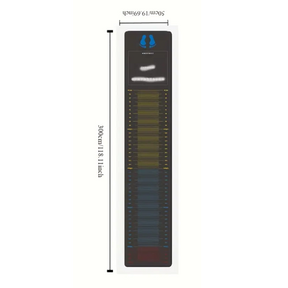 Hlpmedical jumping test fitness mat with measurement guide for exercise and gym training, showcasing the padded surface and measurement marks.