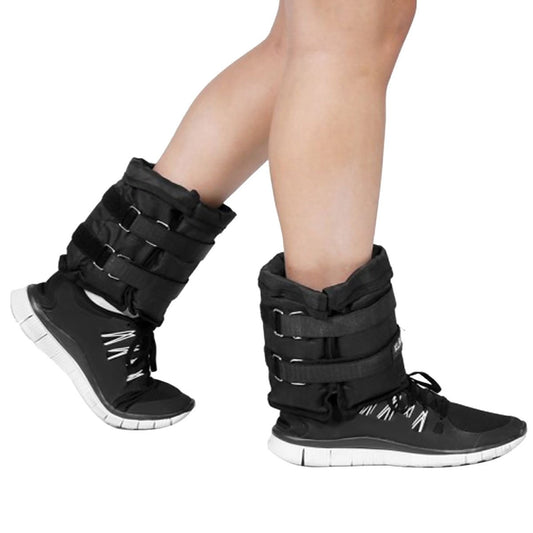 Pair of 1kg adjustable ankle weights by Hlpmedical for sports, gym, yoga, and fitness exercises, shown on a white background.