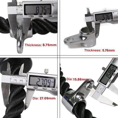 Hlpmedical tricep rope attachment for gym pulley systems, used for cable exercises and strength training in fitness workouts.