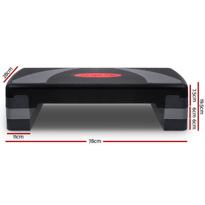 Everfit 3-level aerobic exercise stepper by Hlpmedical, 78cm gym step for home fitness and aerobic workouts.