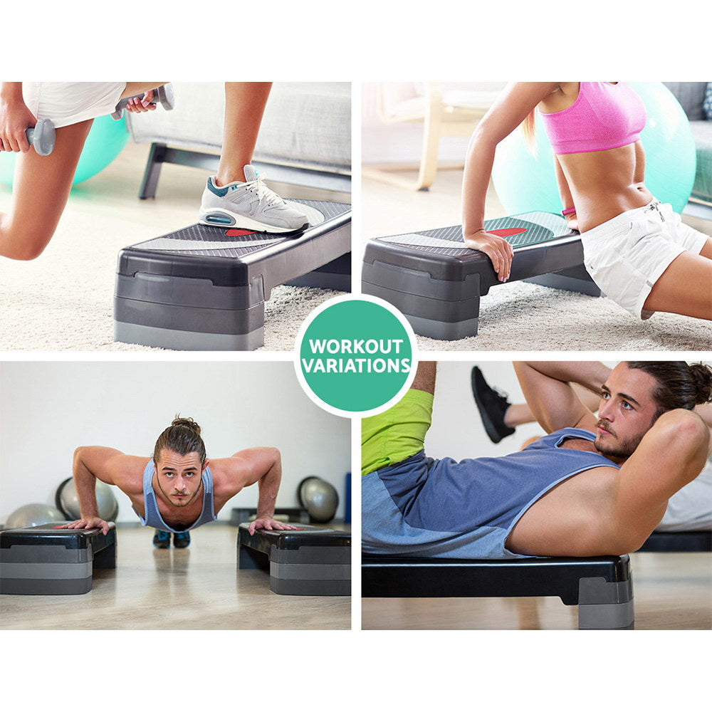 Everfit 3-level aerobic exercise stepper by Hlpmedical, 78cm gym step for home fitness and cardio workouts.
