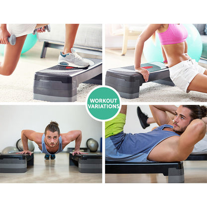 Everfit 3-level aerobic exercise stepper by Hlpmedical, 78cm gym step for home fitness and cardio workouts.