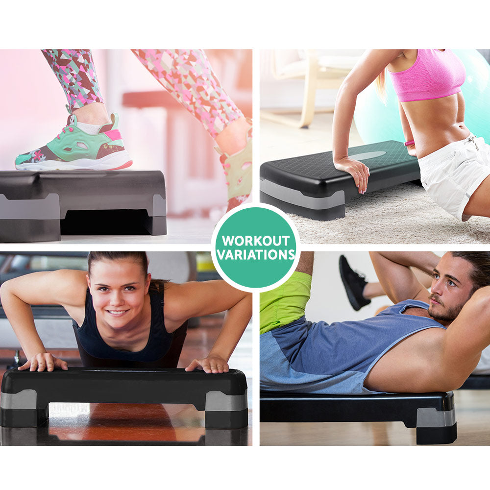 Everfit aerobic stepper from Hlpmedical with adjustable height for home gym fitness and aerobic exercise routines.