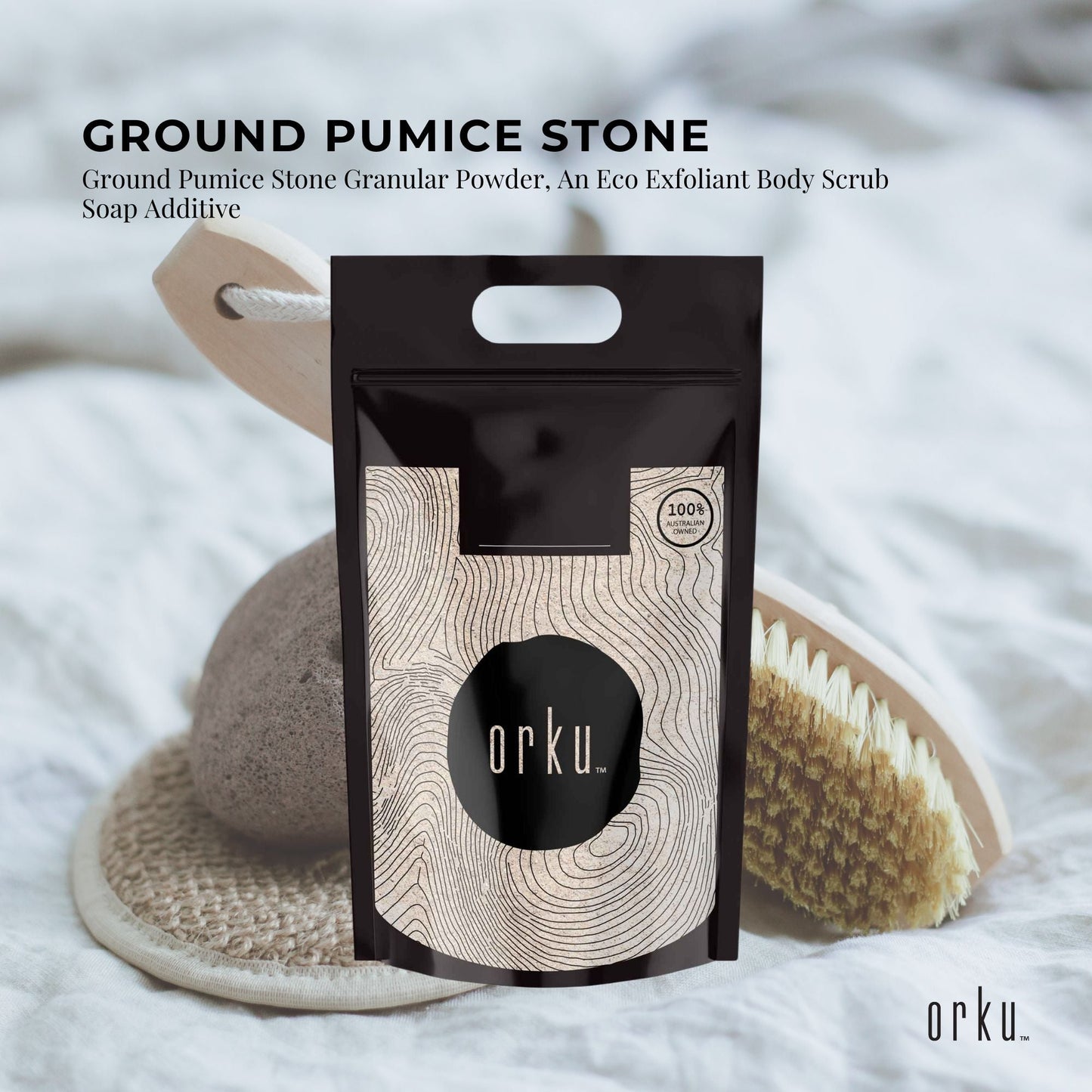 5kg ground pumice stone granular powder for body exfoliation, eco-friendly scrub additive by Hlpmedical for fitness and skincare.