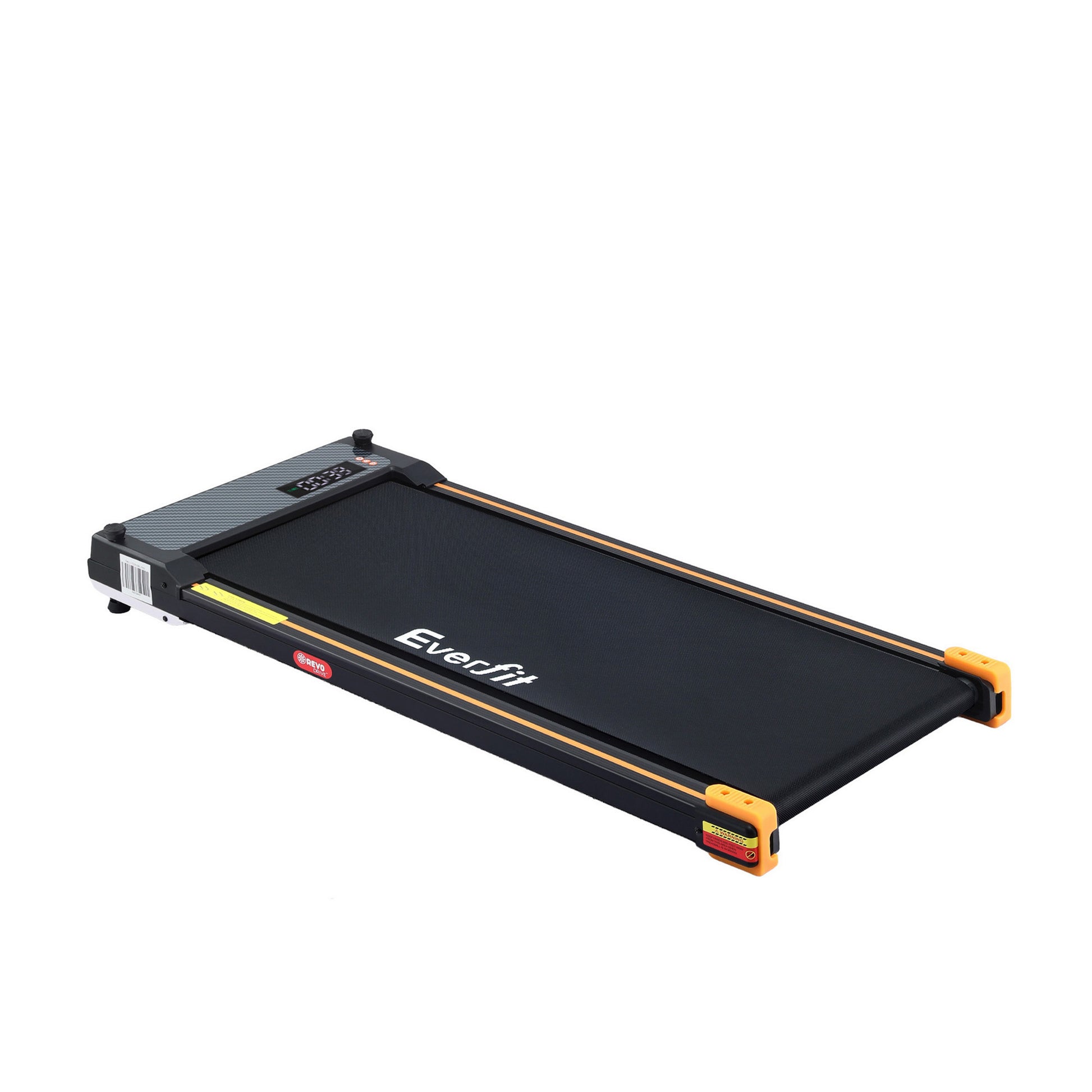 Everfit 2 Side Walking Pad Treadmill with Massage Function in black, compact fitness equipment for home exercise and walking workouts.