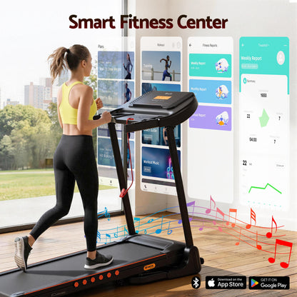 Everfit electric treadmill by Hlpmedical with incline feature, suitable for home gym fitness exercises, 390mm running surface.