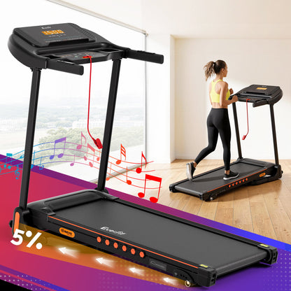 Everfit electric treadmill by Hlpmedical for home gym workouts, with incline feature and 390mm running deck.