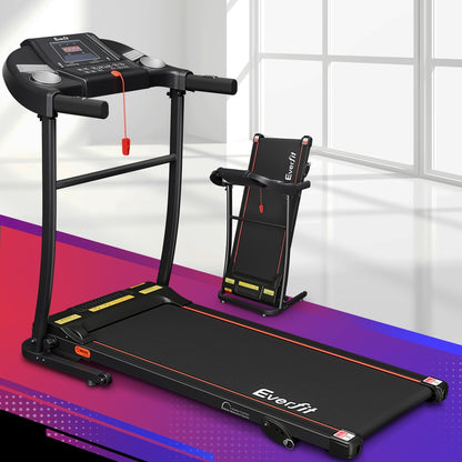 Everfit electric treadmill by Hlpmedical with incline, suitable for home gym workouts, featuring a 400mm running surface.