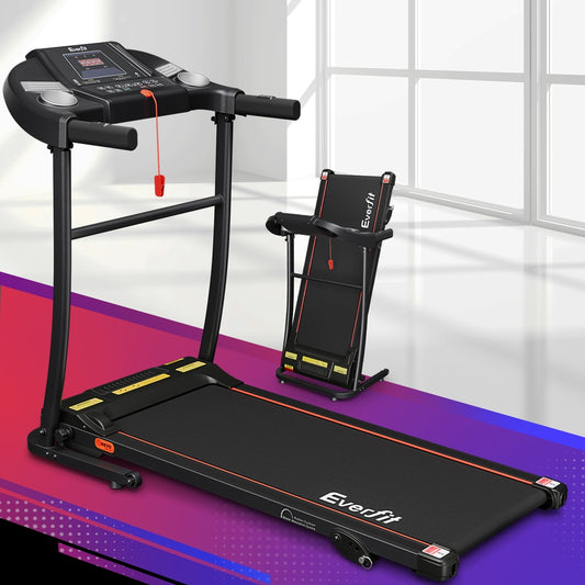 Everfit electric treadmill by Hlpmedical with incline, suitable for home gym workouts, featuring a 400mm running surface.