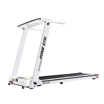 Everfit electric treadmill by Hlpmedical, white foldable home gym treadmill with 420mm belt for fitness exercise.