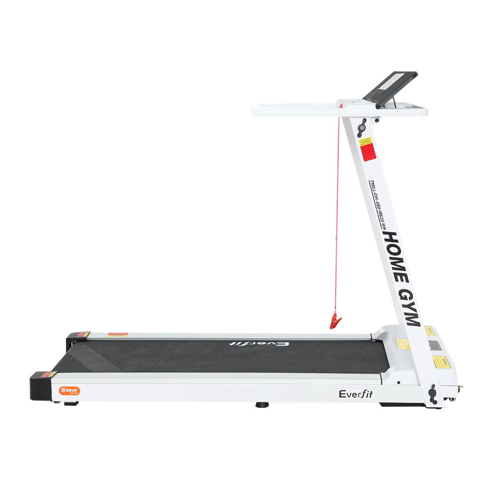 Everfit electric foldable treadmill from Hlpmedical, white 450mm width, suitable for home gym and fitness exercise.