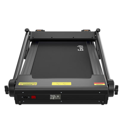 Everfit electric foldable treadmill by Hlpmedical, black with a control knob, designed for home gym and fitness workouts.