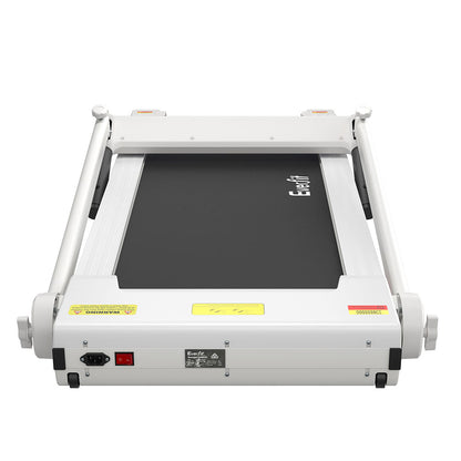 Everfit electric foldable treadmill in white with adjustable exercise knob, designed for home gym fitness workouts.