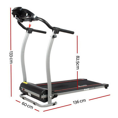 Everfit electric foldable treadmill by Hlpmedical for home gym workouts, featuring a 340mm wide running surface.