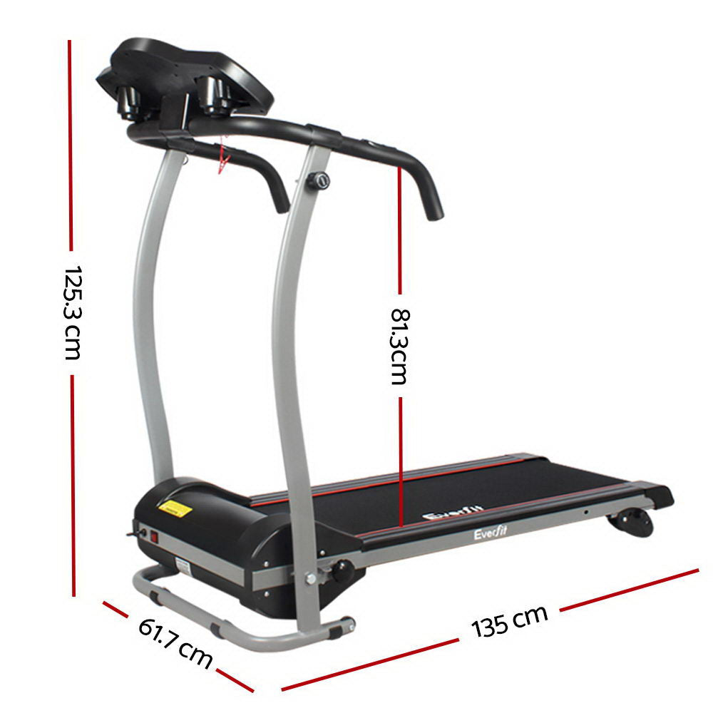 Everfit electric treadmill by Hlpmedical, foldable home gym exercise machine with 360mm running belt for fitness workouts.