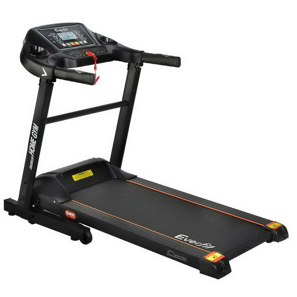 Everfit electric foldable treadmill for home gym, 400mm running belt, Hlpmedical brand, ideal for fitness and exercise.