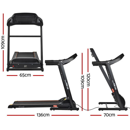 Everfit electric foldable treadmill by Hlpmedical, 400mm belt width, ideal for home gym and fitness exercise.