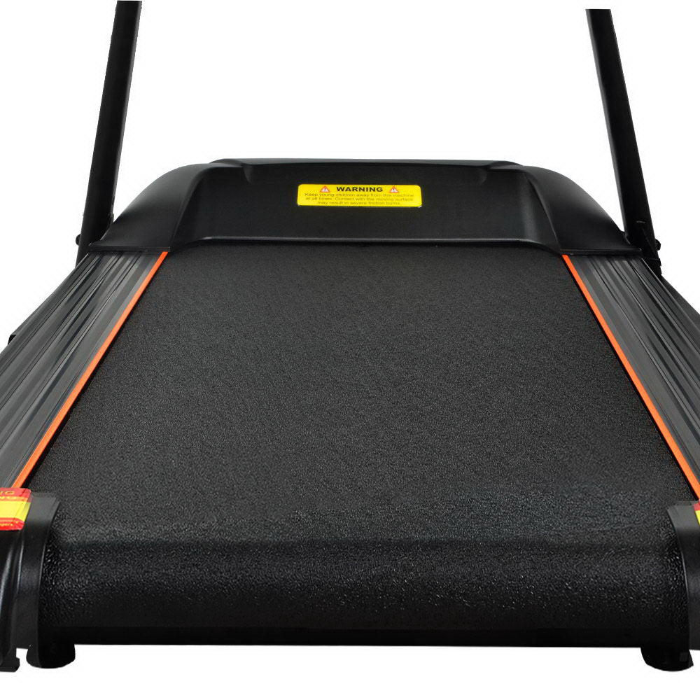 Everfit electric foldable treadmill for home gym, showing running belt, control panel, and compact design by Hlpmedical.