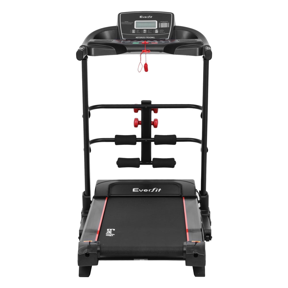 Everfit electric treadmill by Hlpmedical with sit-up bar for home gym fitness, featuring a 420mm running deck.