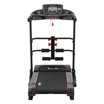 Everfit electric treadmill by Hlpmedical with sit-up bar for home gym fitness, featuring a 420mm running deck.