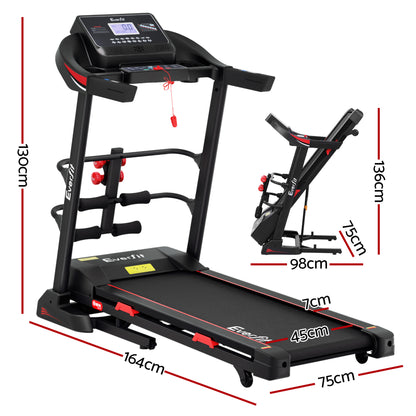 Everfit electric treadmill by Hlpmedical with sit-up bar, suitable for home gym and fitness exercise routines.