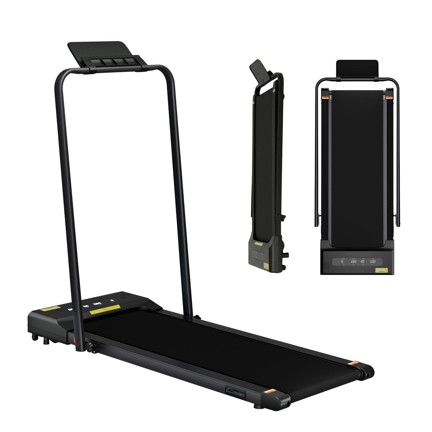 Everfit electric walking pad treadmill by Hlpmedical, black compact design for home gym and under-desk walking exercise.
