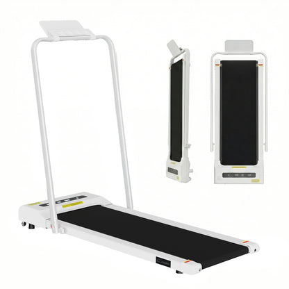 Everfit electric treadmill walking pad by Hlpmedical, compact 380mm white under-desk home gym fitness equipment.