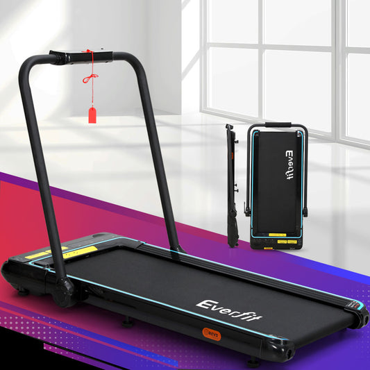 Everfit electric treadmill walking pad by Hlpmedical with remote control, 420mm width, suitable for under-desk home gym use.