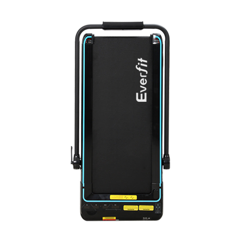 Everfit electric walking pad treadmill by Hlpmedical, 420mm width, designed for under-desk home gym exercise, remote control included.