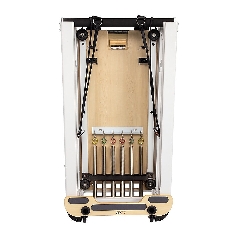 Hlpmedical folding Pilates reformer machine for full body fitness, ideal for home workouts and yoga or Pilates exercises.