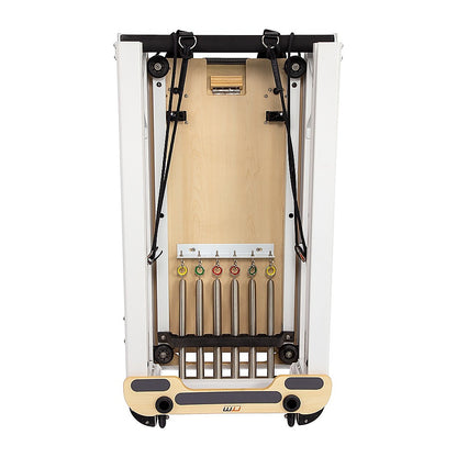 Hlpmedical folding Pilates reformer machine for full body fitness, ideal for home workouts and yoga or Pilates exercises.