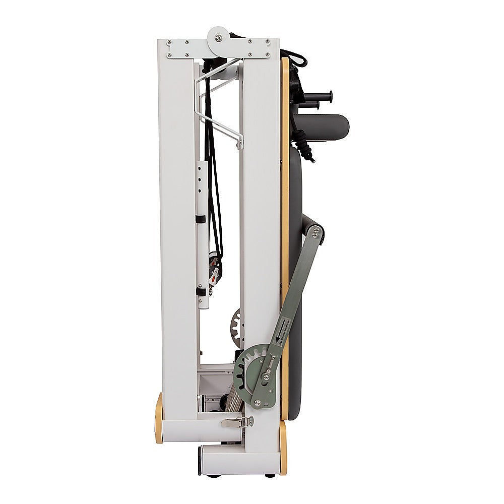 Hlpmedical folding Pilates reformer machine for full body fitness, compact home workout bed for yoga and Pilates exercises.