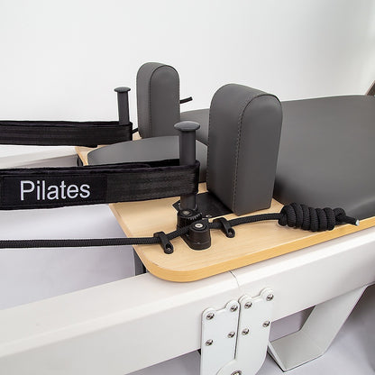 Hlpmedical folding Pilates reformer machine for full-body fitness, ideal for home workouts and Pilates or yoga exercises.