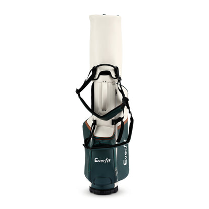 Everfit golf stand bag by Hlpmedical with dual straps, lightweight design, and club divider for easy carrying and organization.