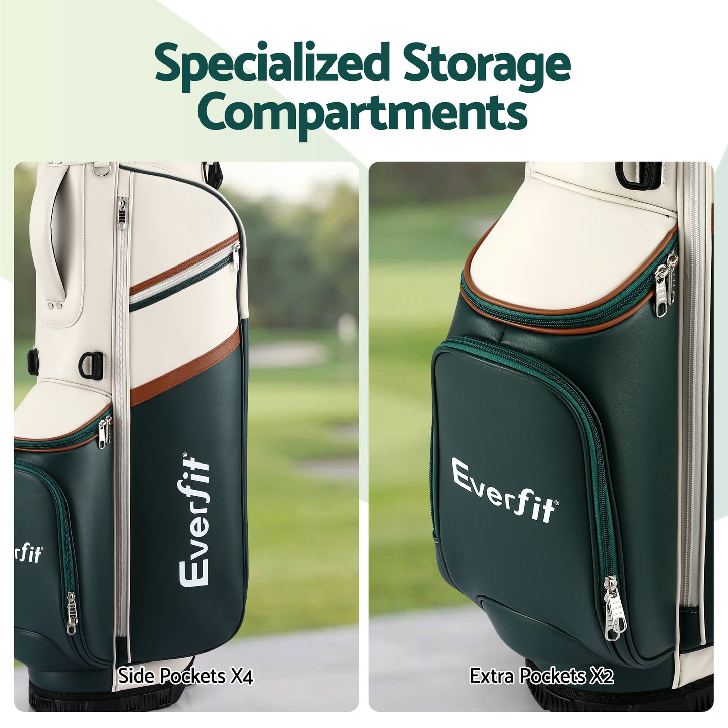 Everfit golf stand bag by Hlpmedical, lightweight carry bag with dual straps and club divider for easy golf accessory transport.