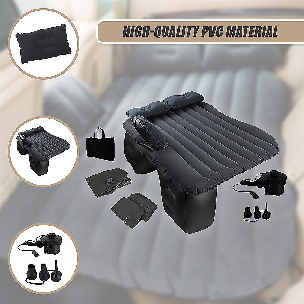 Inflatable car back seat mattress by Hlpmedical, portable travel air bed suitable for camping and sleeping in vehicles.