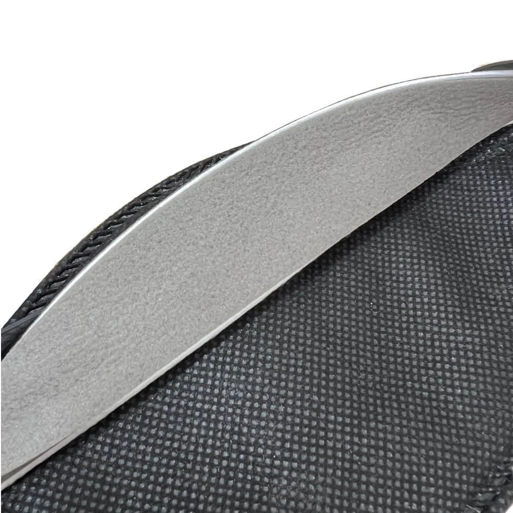Close-up of Hlpmedical Trident Project 3 FFP3 black face mask respirator nose foam for enhanced comfort and protection.