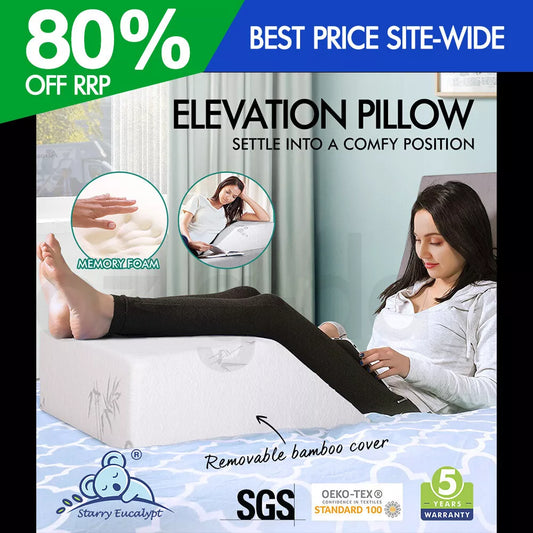 Starry Eucalypt Memory Foam Leg Elevation Wedge Pillow